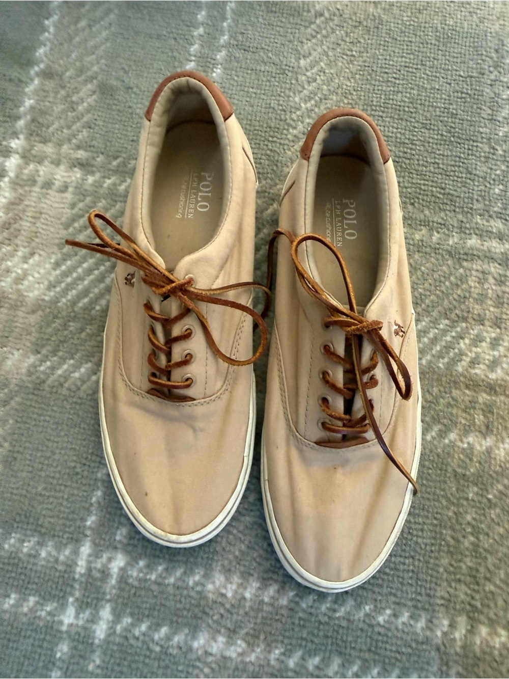 Polo Canvas Sneakers in Beige